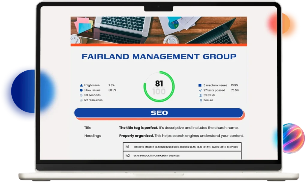 Your Free SEO Audit - is on its way