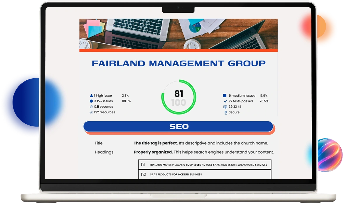 Your Free SEO Audit - is on its way